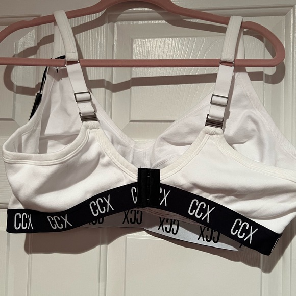 City Chic CCX Rib Crop Bra White Plus Size XL NWT - Picture 6 of 9